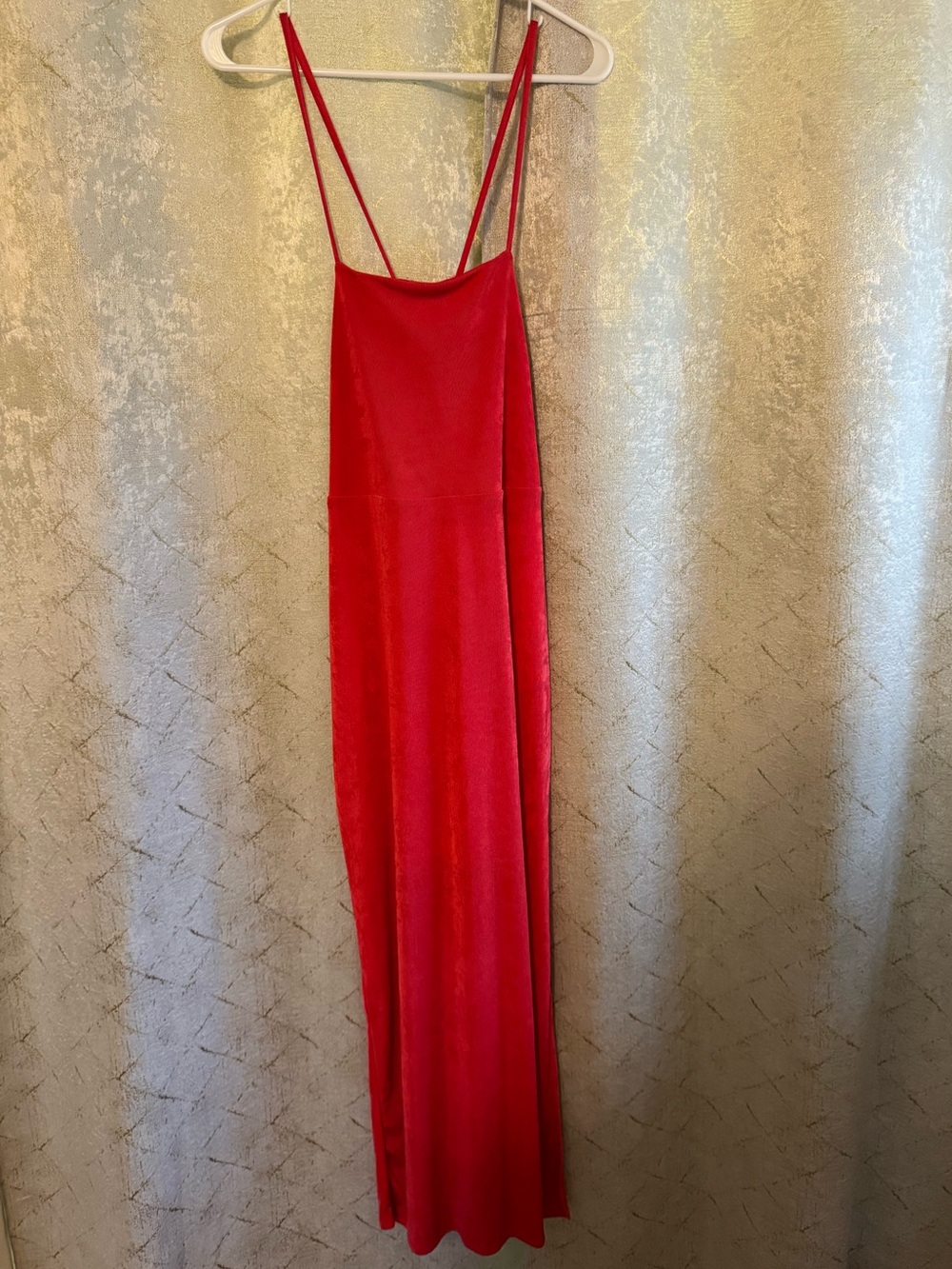 wild fable Red Velvet Slip Maxi Dress